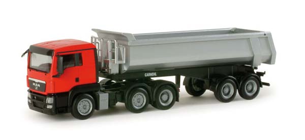 Herpa 156080: MAN TGS L dump semitrailer – Webshop für Eisenbahnmodelle