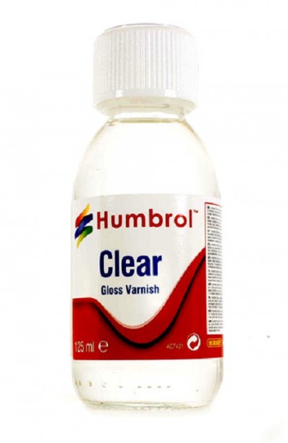 Humbrol AC7431: Лак глянцевый акриловый 125 мл, Clear Gloss Varnish