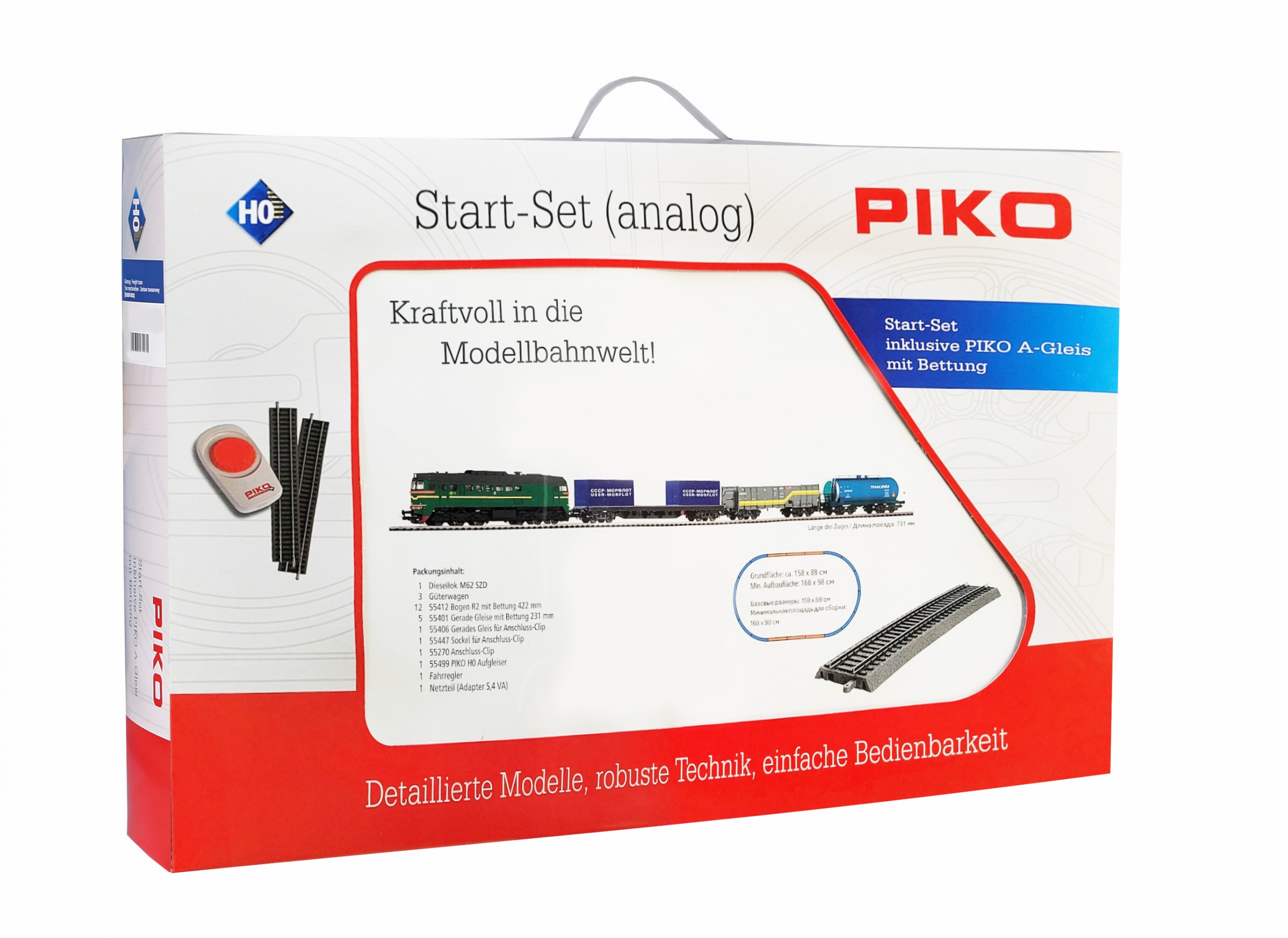 Piko 97940: Starter set Freight train SZD, M62 Diesel – train 