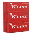Piko 56220: 3-unit set 20ft 'K-Line' containers